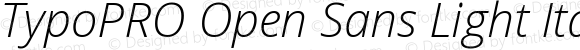 TypoPRO Open Sans Light Italic