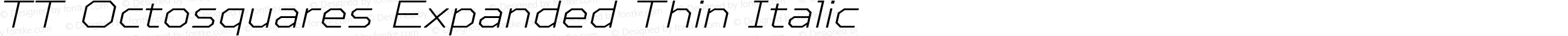 TT Octosquares Expanded Thin Italic