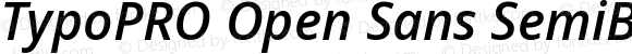 TypoPRO Open Sans SemiBold Italic
