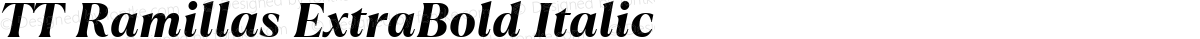 TT Ramillas ExtraBold Italic