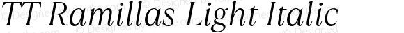 TT Ramillas Light Italic