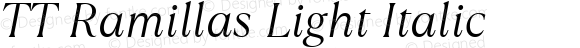 TT Ramillas Light Italic