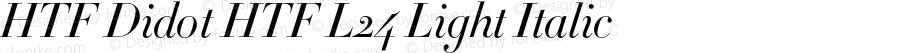 HTF Didot HTF L24 Light Italic Version 1.201