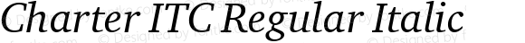 Charter ITC Regular Italic