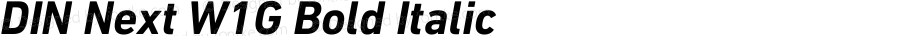 DIN Next W1G Bold Italic
