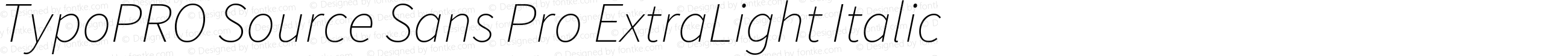 TypoPRO Source Sans Pro ExtraLight Italic