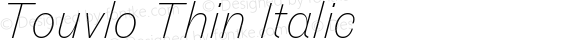 Touvlo Thin Italic