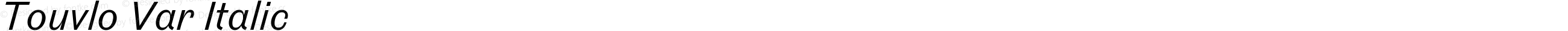 Touvlo Var Italic