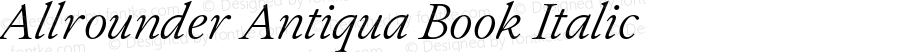 Allrounder Antiqua Book Italic