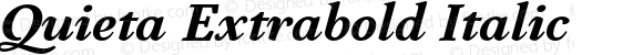 Quieta Extrabold Italic