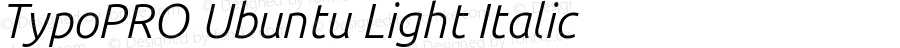 TypoPRO Ubuntu Light Italic
