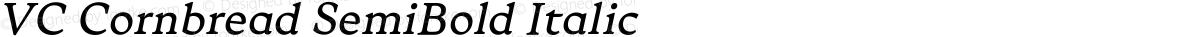 VC Cornbread SemiBold Italic