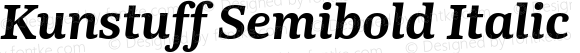 Kunstuff Semibold Italic