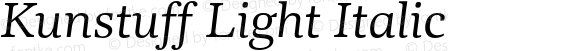 Kunstuff Light Italic