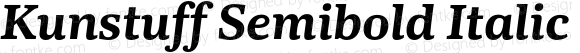 Kunstuff Semibold Italic