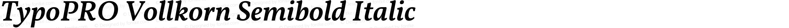 TypoPRO Vollkorn Semibold Italic