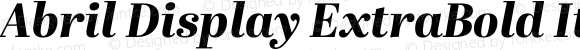 Abril Display ExtraBold Italic