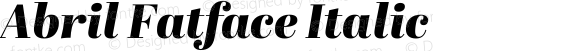 Abril Fatface Italic