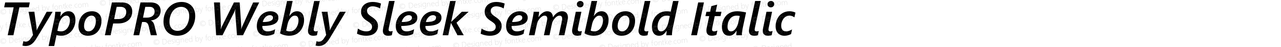 TypoPRO Webly Sleek Semibold Italic