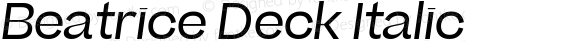 Beatrice Deck Italic