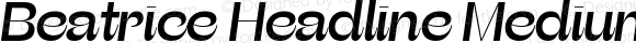 Beatrice Headline Medium Italic