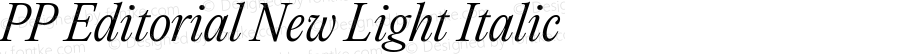 PP Editorial New Light Italic