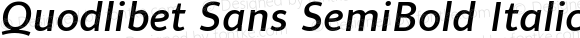Quodlibet Sans SemiBold Italic