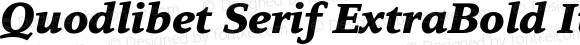 Quodlibet Serif ExtraBold Italic