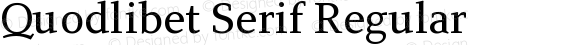Quodlibet Serif Regular