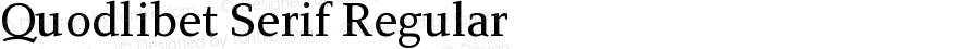 Quodlibet Serif Regular