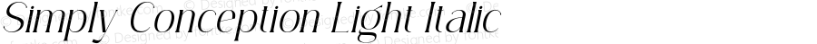 Simply Conception Light Italic