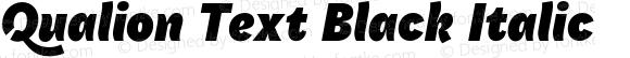 Qualion Text Black Italic