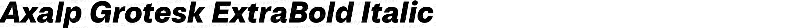 Axalp Grotesk ExtraBold Italic