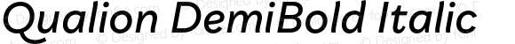 Qualion DemiBold Italic