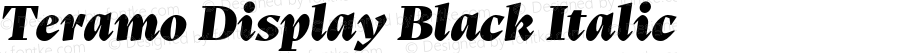 Teramo Display Black Italic