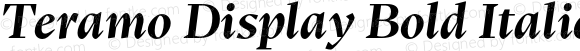 Teramo Display Bold Italic