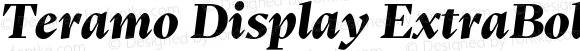 Teramo Display ExtraBold Italic