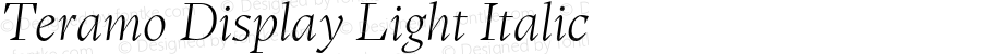 Teramo Display Light Italic