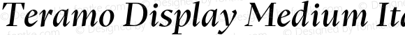 Teramo Display Medium Italic