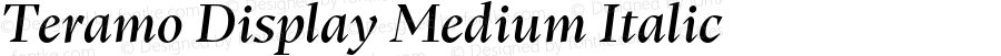 Teramo Display Medium Italic