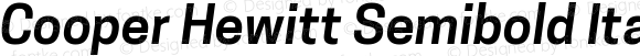 Cooper Hewitt Semibold Italic