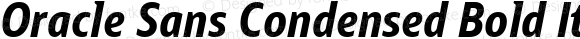 Oracle Sans Condensed Bold Italic