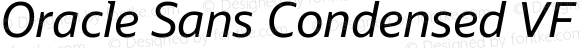 Oracle Sans Condensed VF Regular Italic