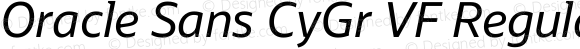 Oracle Sans CyGr VF Regular Italic