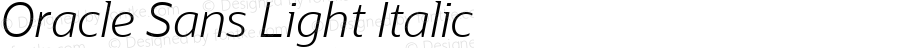 Oracle Sans Light Italic