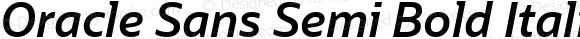Oracle Sans Semi Bold Italic