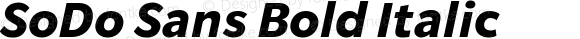 SoDo Sans Bold Italic Version 5.000 | FøM Fix