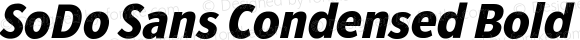 SoDo Sans Condensed Bold Italic Version 5.000 | FøM Fix