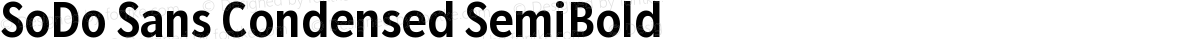 SoDo Sans Condensed SemiBold