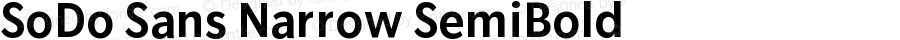 SoDo Sans Narrow SemiBold